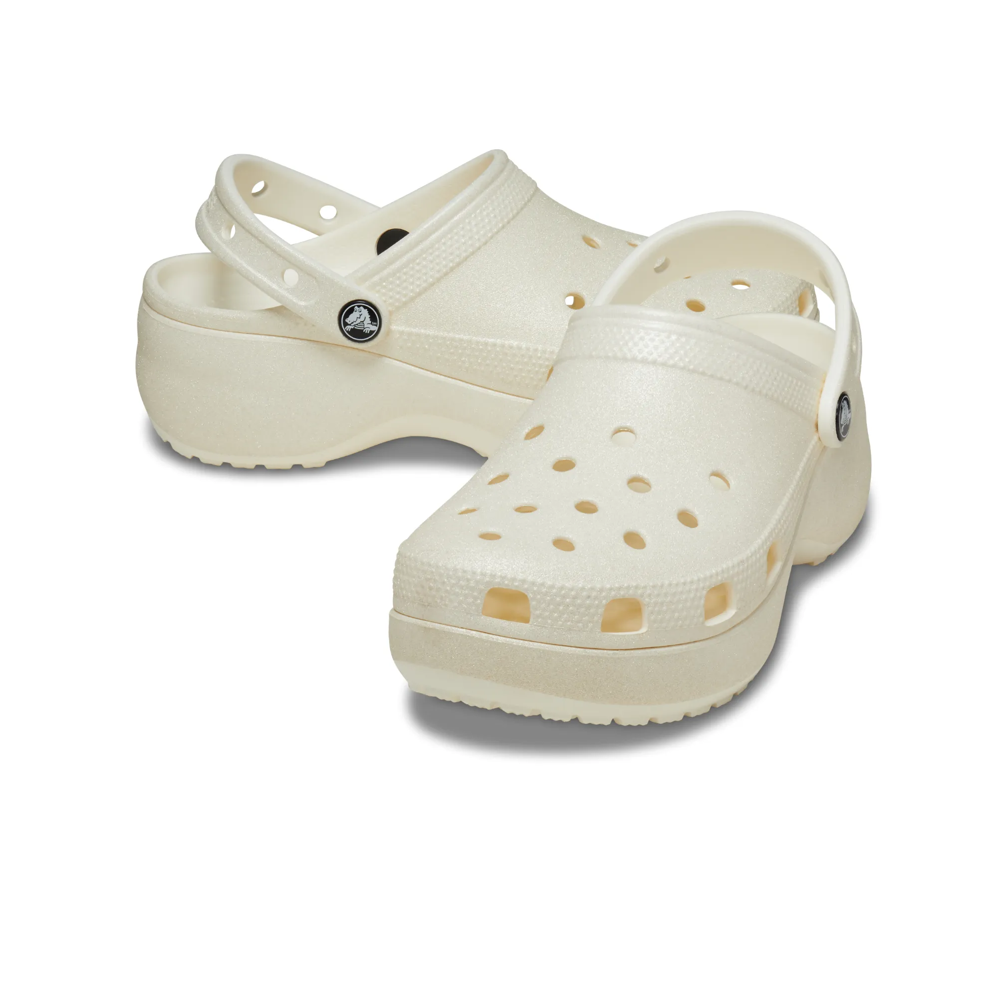 รองเท้าลำลองผู้หญิง CLASSIC PLATFORM GLITTER CLOG