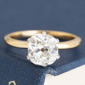 1.61ct Old Mine Cut Diamond Solitaire, GIA I SI2