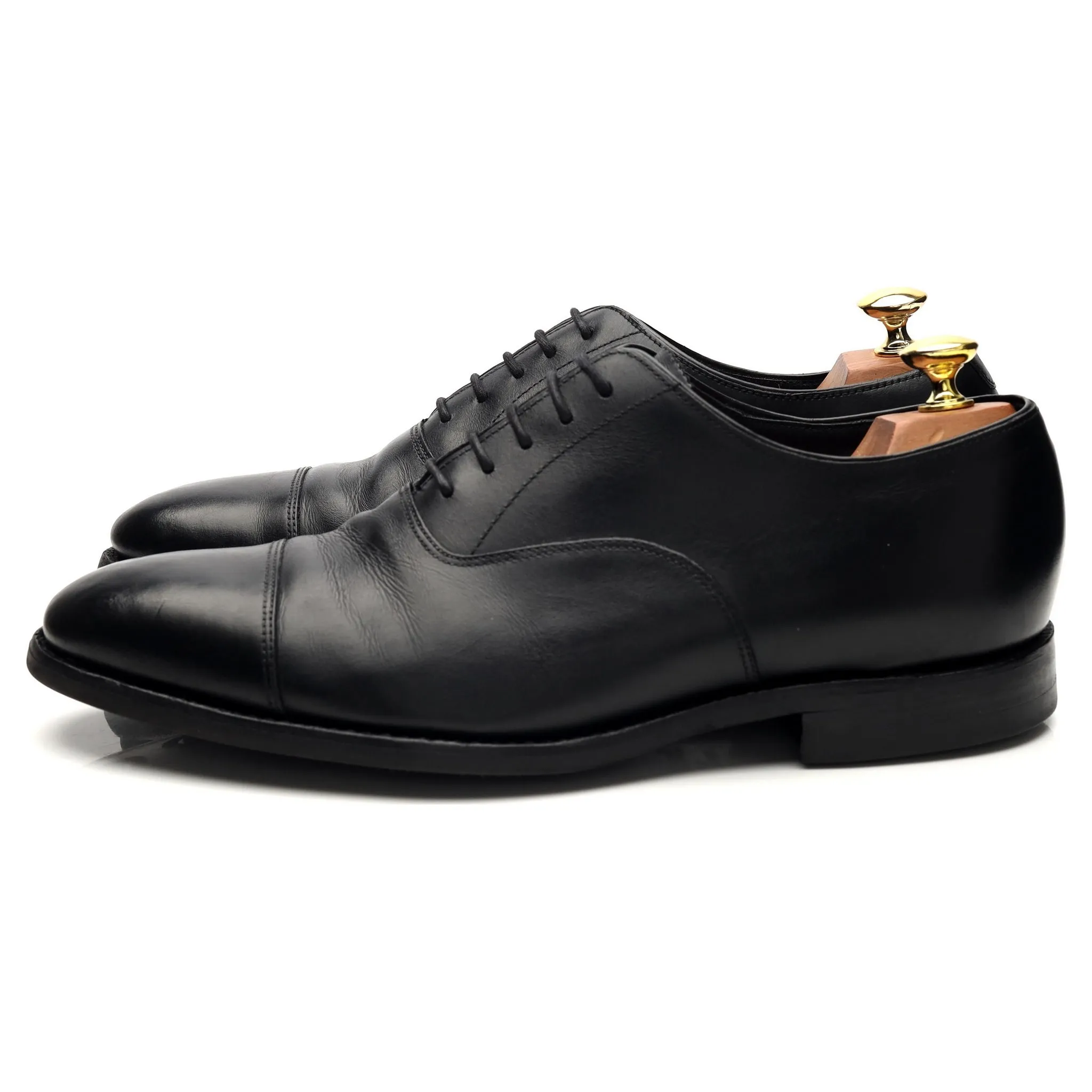 1880 'Aldwych' Black Leather Oxford UK 9.5 F