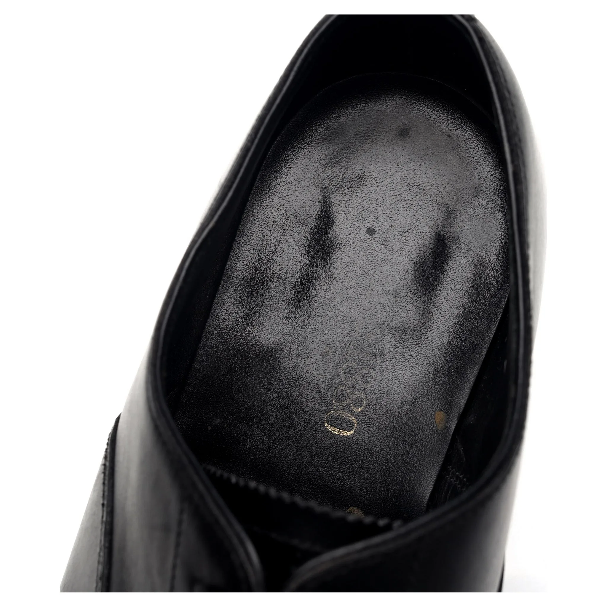1880 'Aldwych' Black Leather Oxford UK 9.5 F