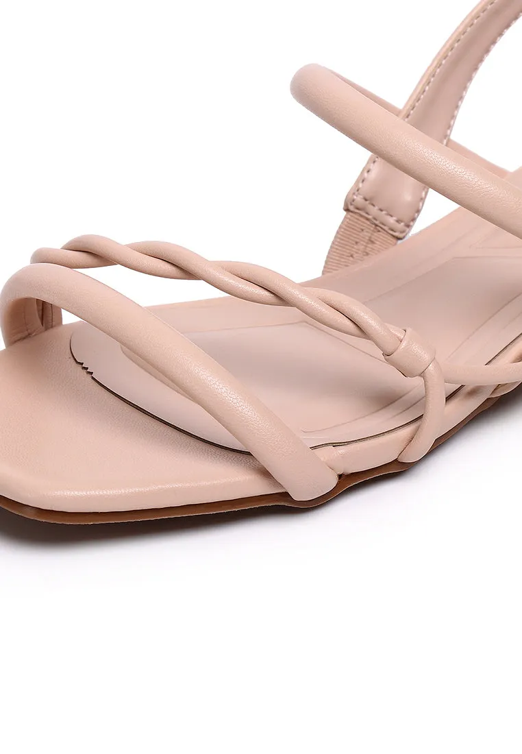 Aamina Strappy Sandals (Nude)
