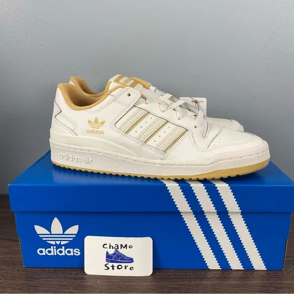 Adidas Forum Low CL Cloud White Oat Sneakers Shoes IG3783 Men’s Sz 10.5