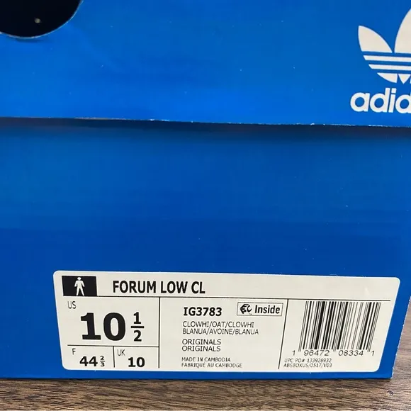 Adidas Forum Low CL Cloud White Oat Sneakers Shoes IG3783 Men’s Sz 10.5