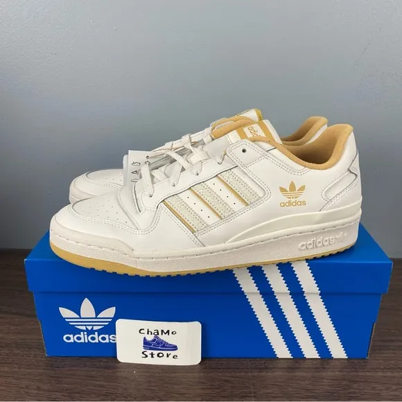 Adidas Forum Low CL Cloud White Oat Sneakers Shoes IG3783 Men’s Sz 10.5