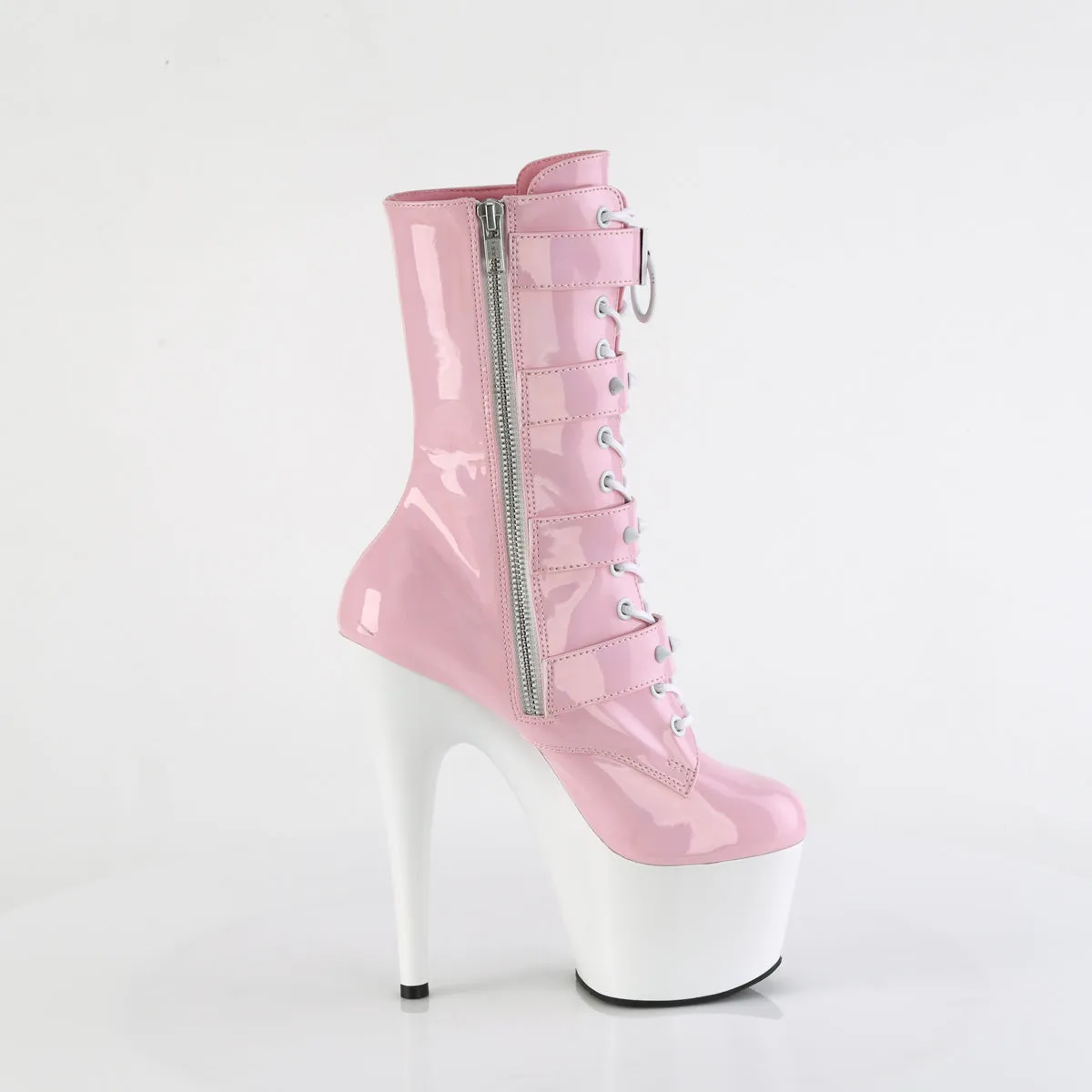 ADORE-1046TT  Baby Pink Holo Patent/White