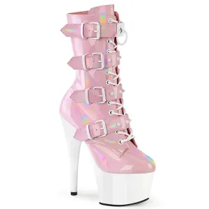 ADORE-1046TT  Baby Pink Holo Patent/White