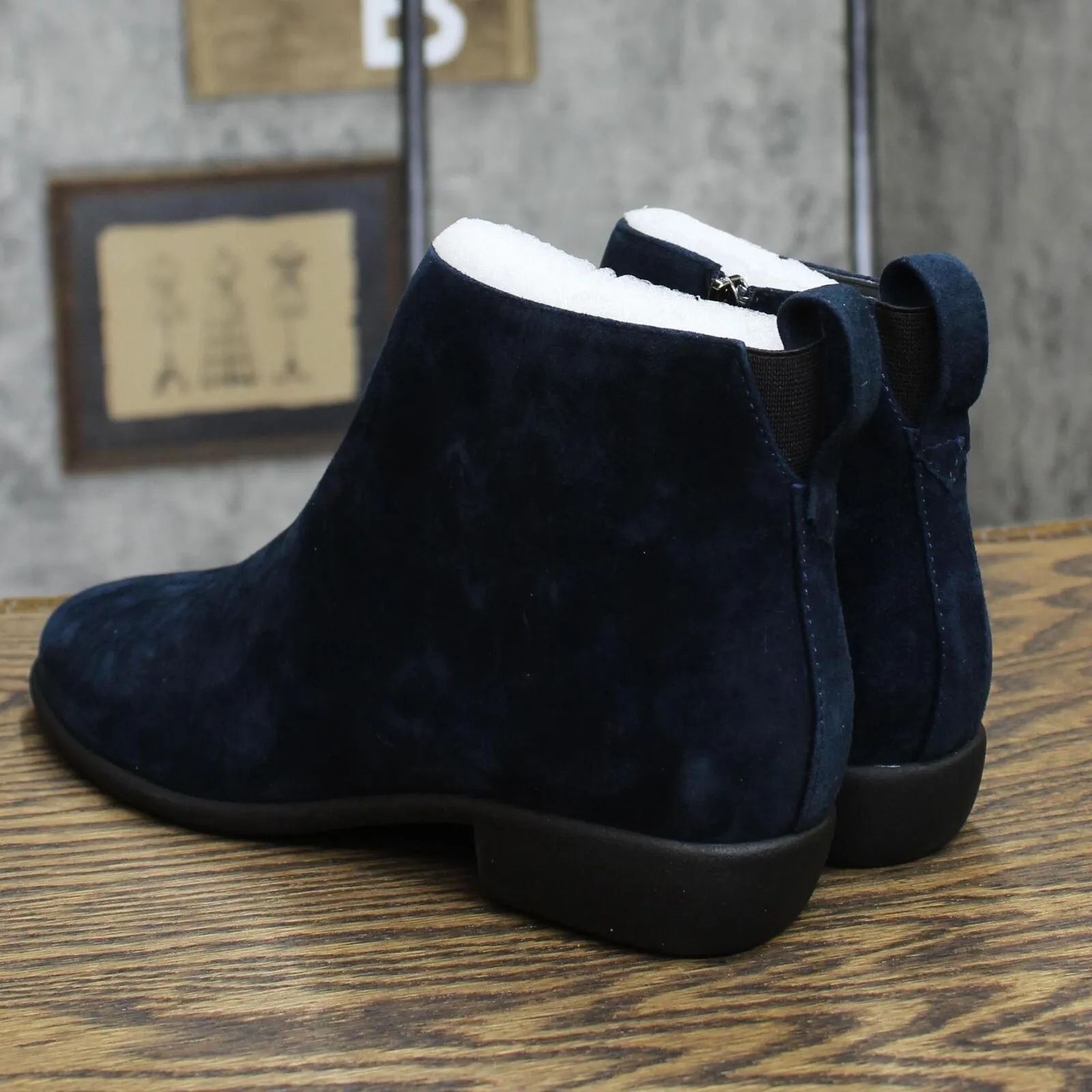 Aerosoles Women's Spencer Ankle Boot SPENCER Navy Suede Blue 7M
