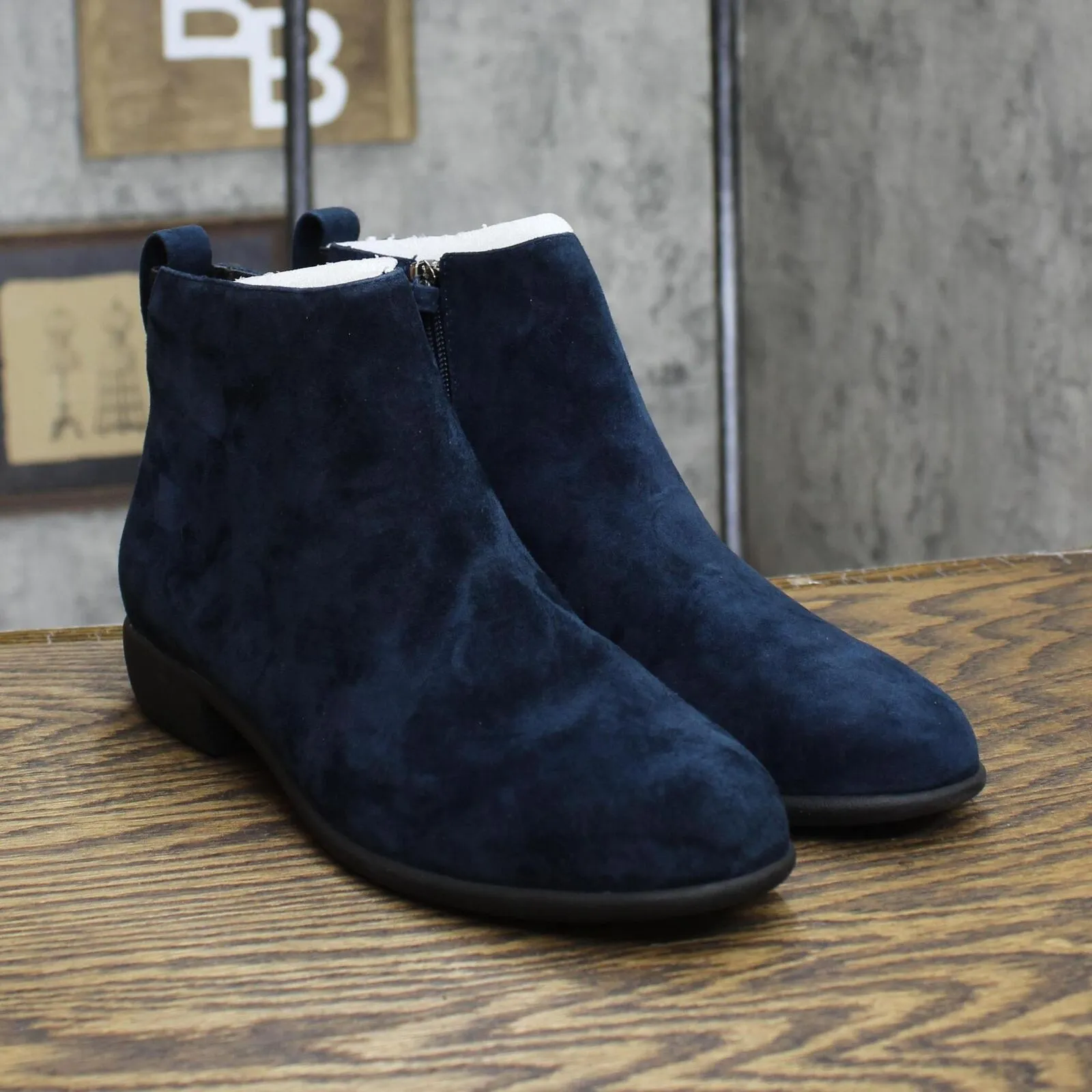Aerosoles Women's Spencer Ankle Boot SPENCER Navy Suede Blue 7M