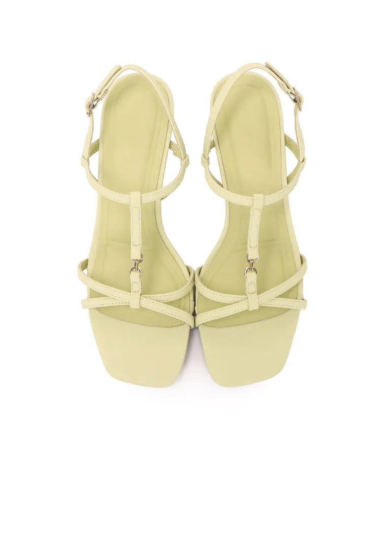 Alaia Strappy Heels (Light Yellow)