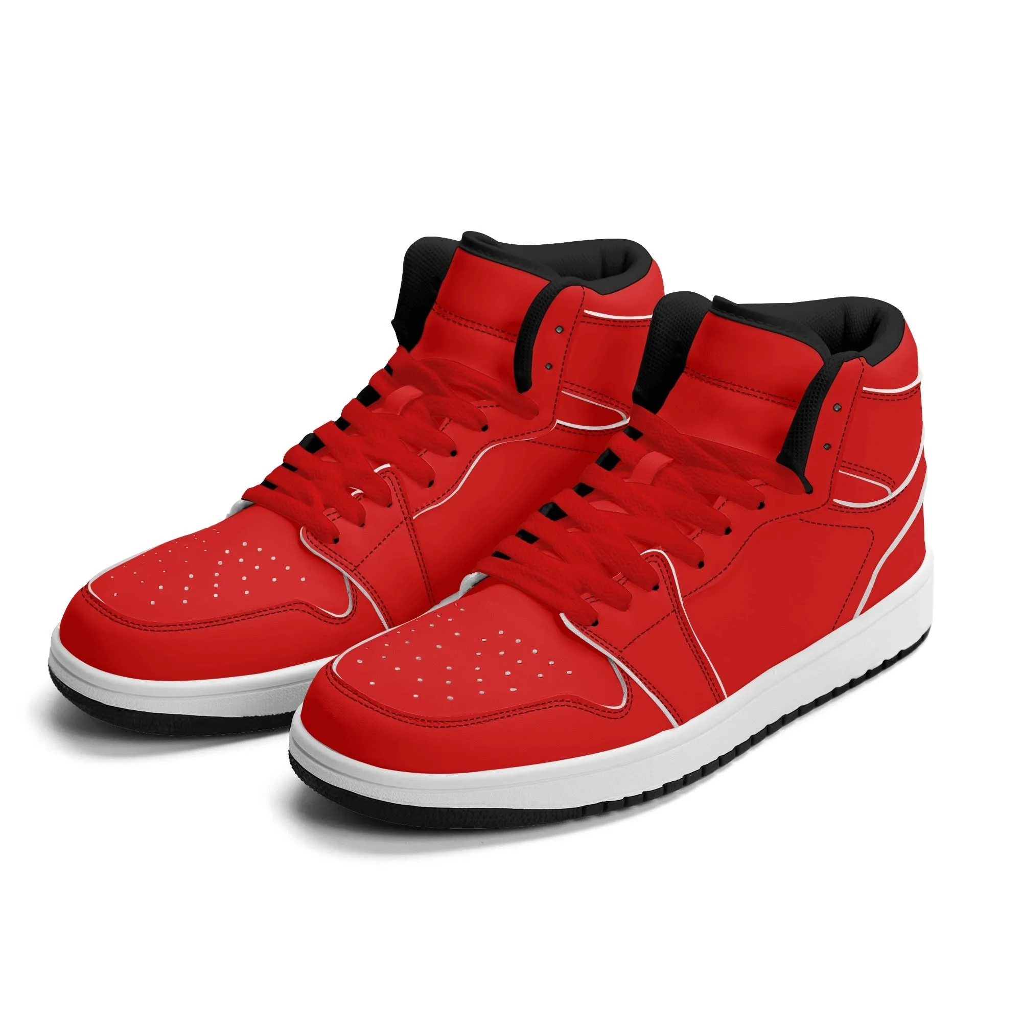 All Red High Top Sneakers