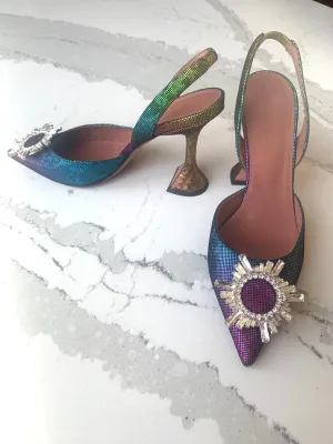 Amina muaddi begum crystal rainbow pump 38/8
