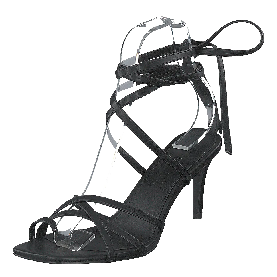 Ankle Strap Stiletto Heels Black