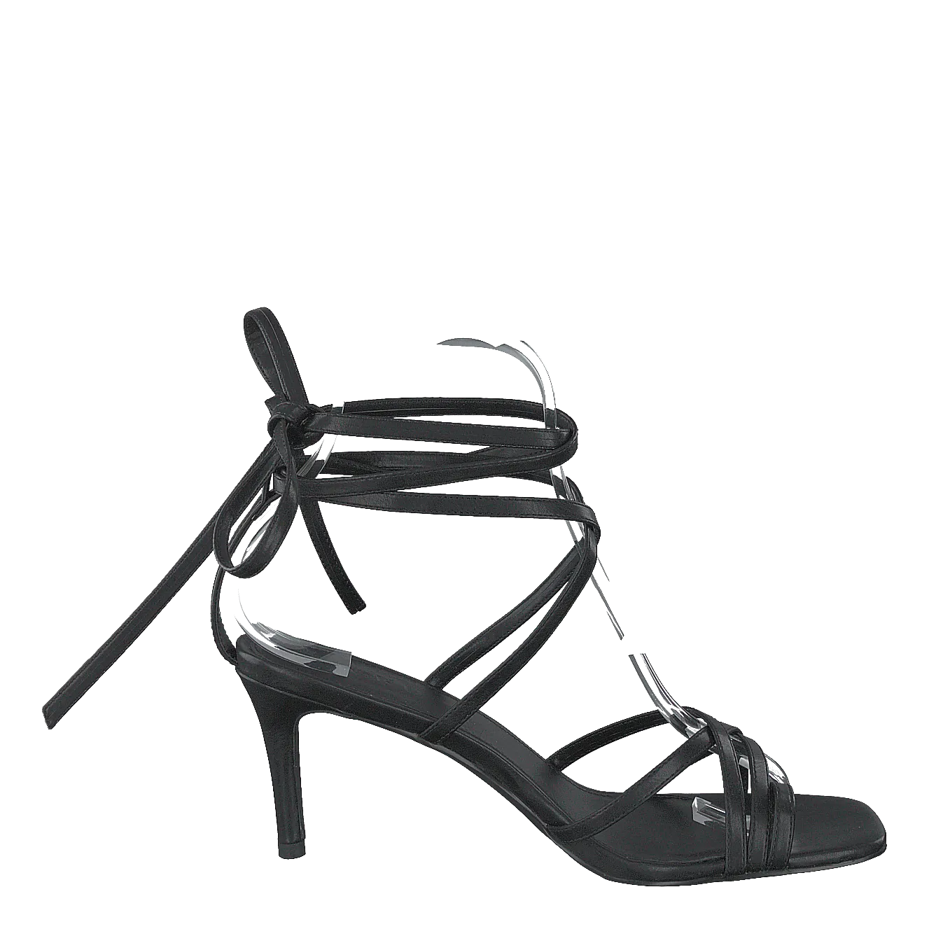 Ankle Strap Stiletto Heels Black