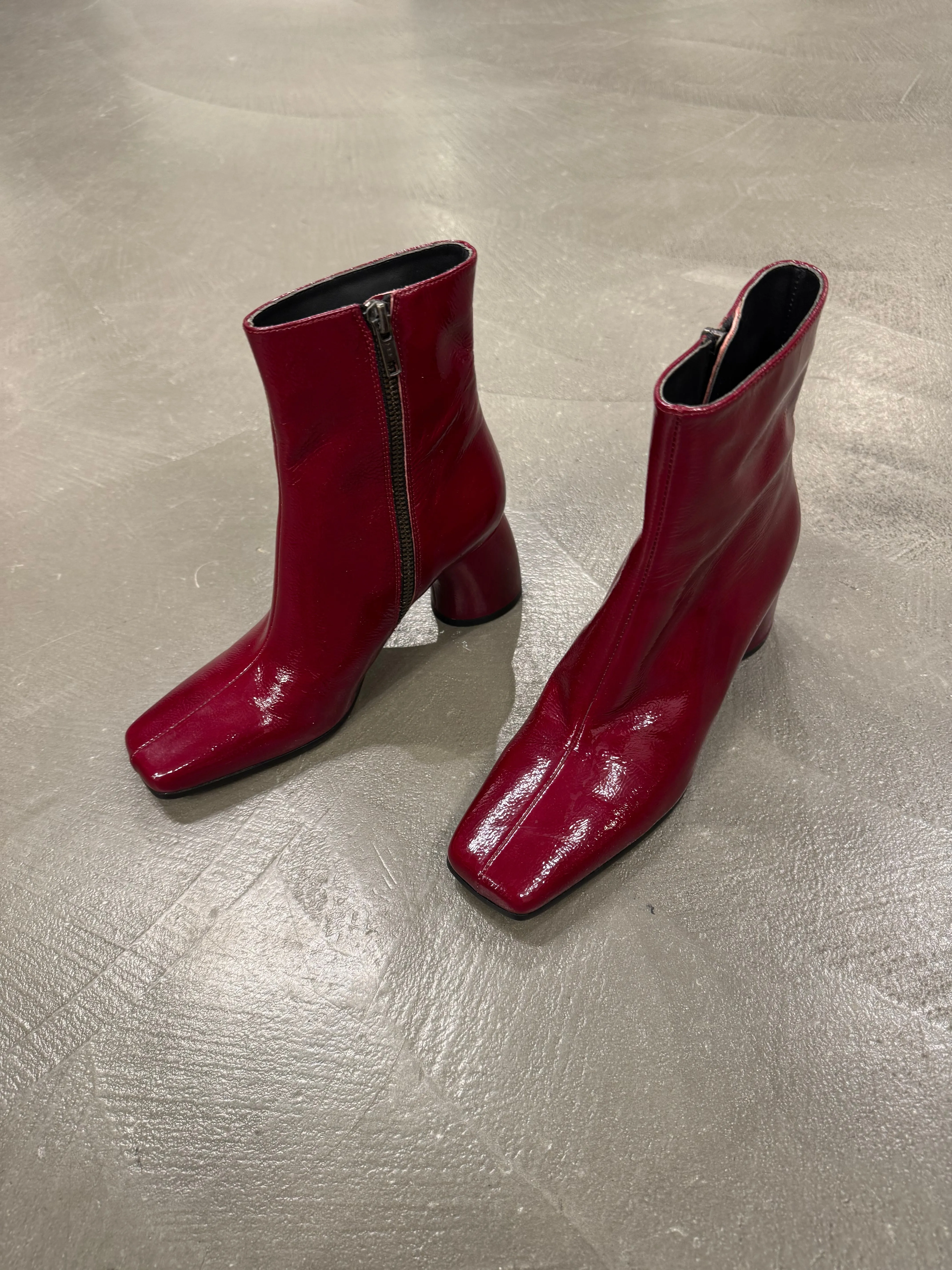 Ann Demeulemeester red ankle boots