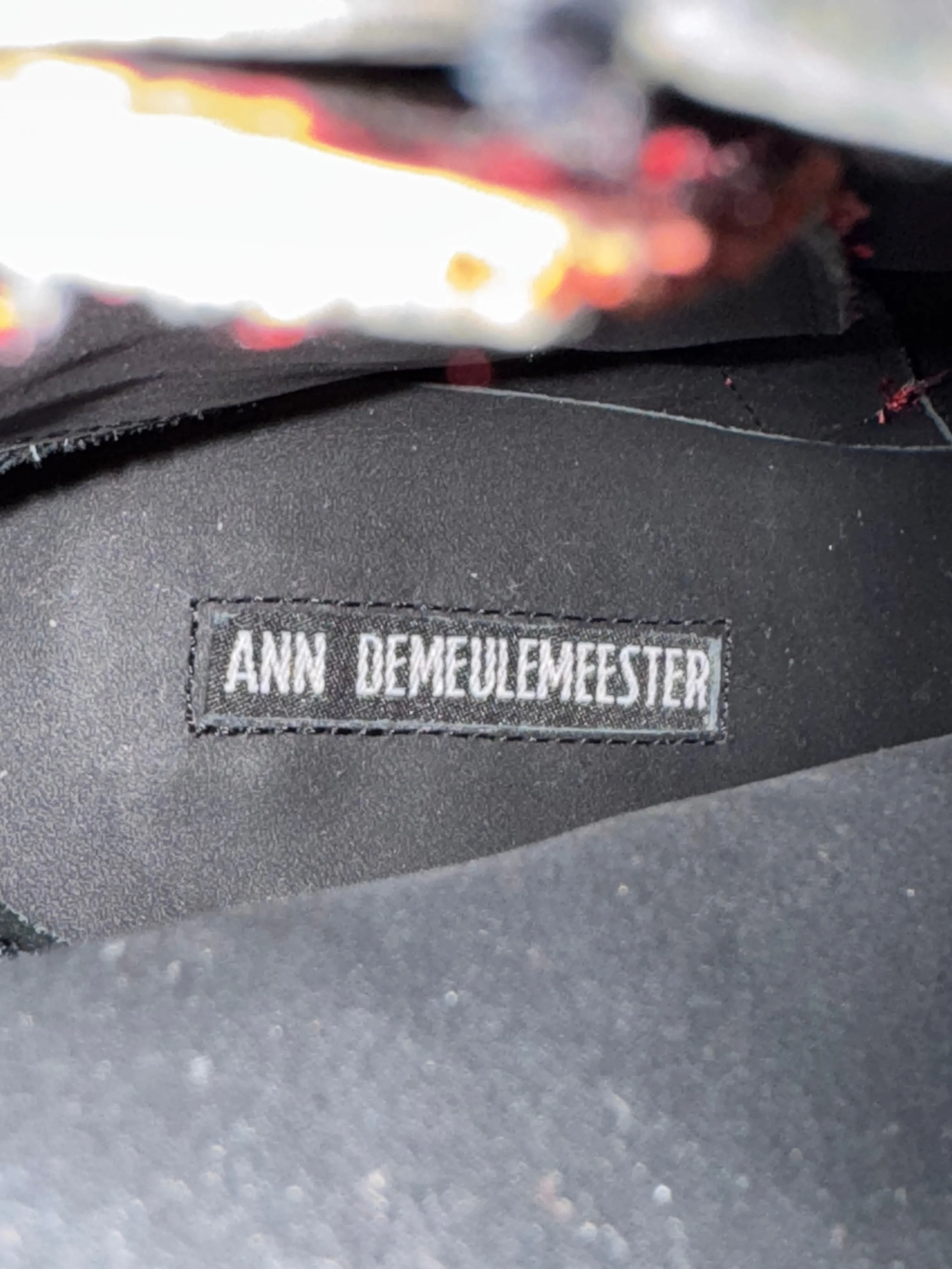 Ann Demeulemeester red ankle boots