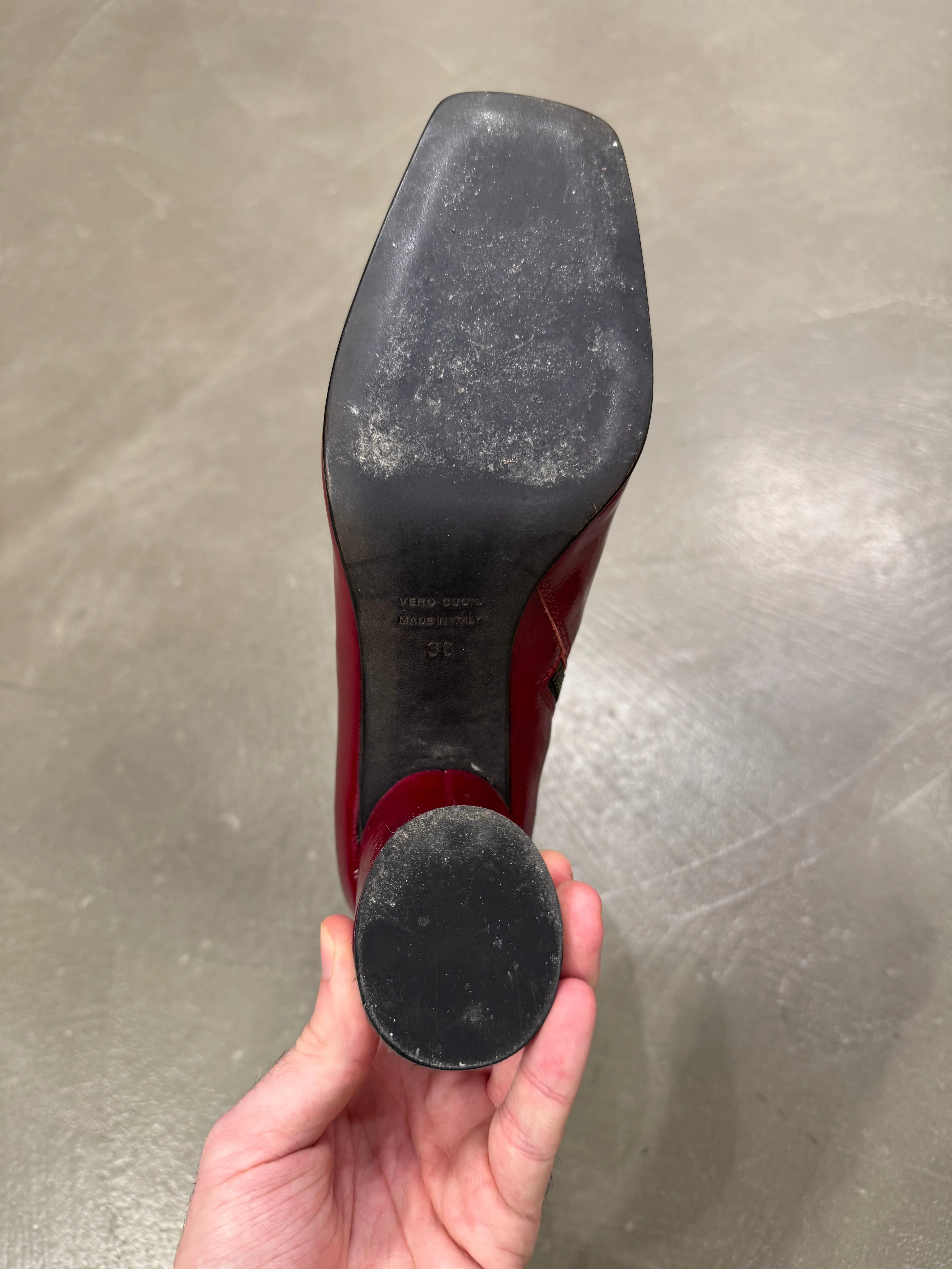 Ann Demeulemeester red ankle boots