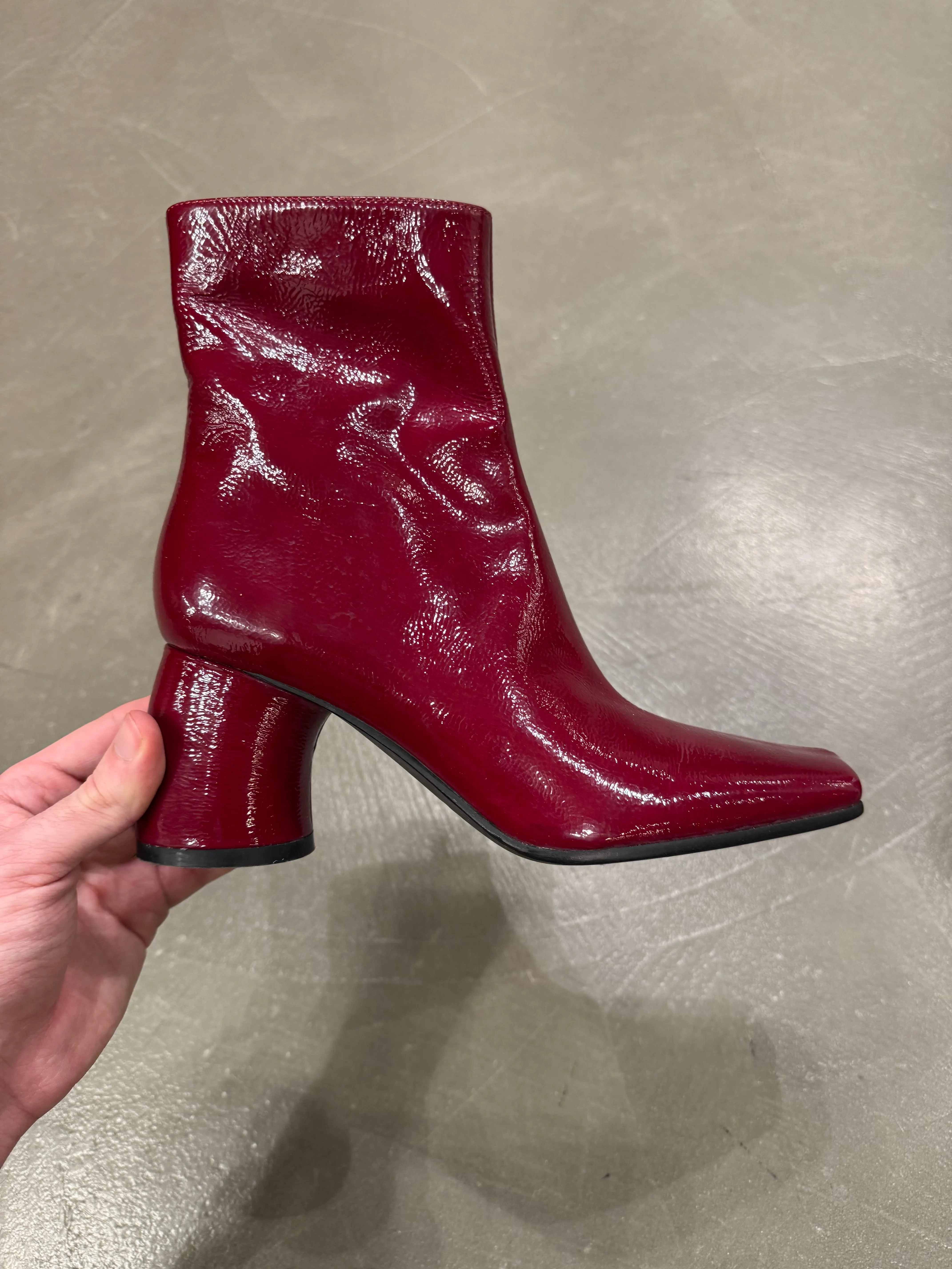 Ann Demeulemeester red ankle boots