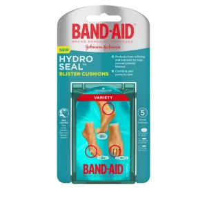 BAND-AID® Brand HYDRO SEAL™ Bandages Blister Cushions, Variety Pack, 5 Count
