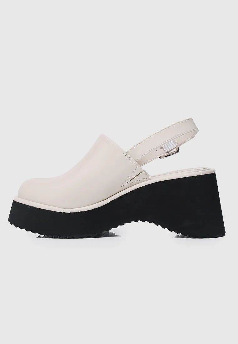 Be Happy Platform Clogs (Almond)