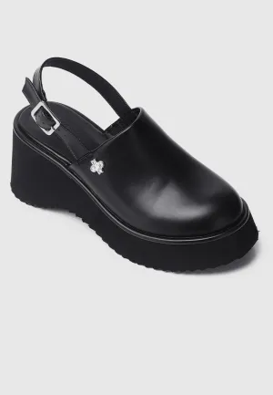 Be Happy Platform Clogs (Black)
