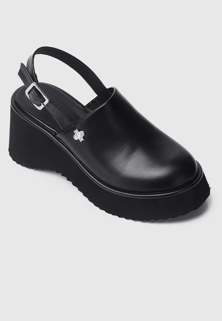 Be Happy Platform Clogs (Black)