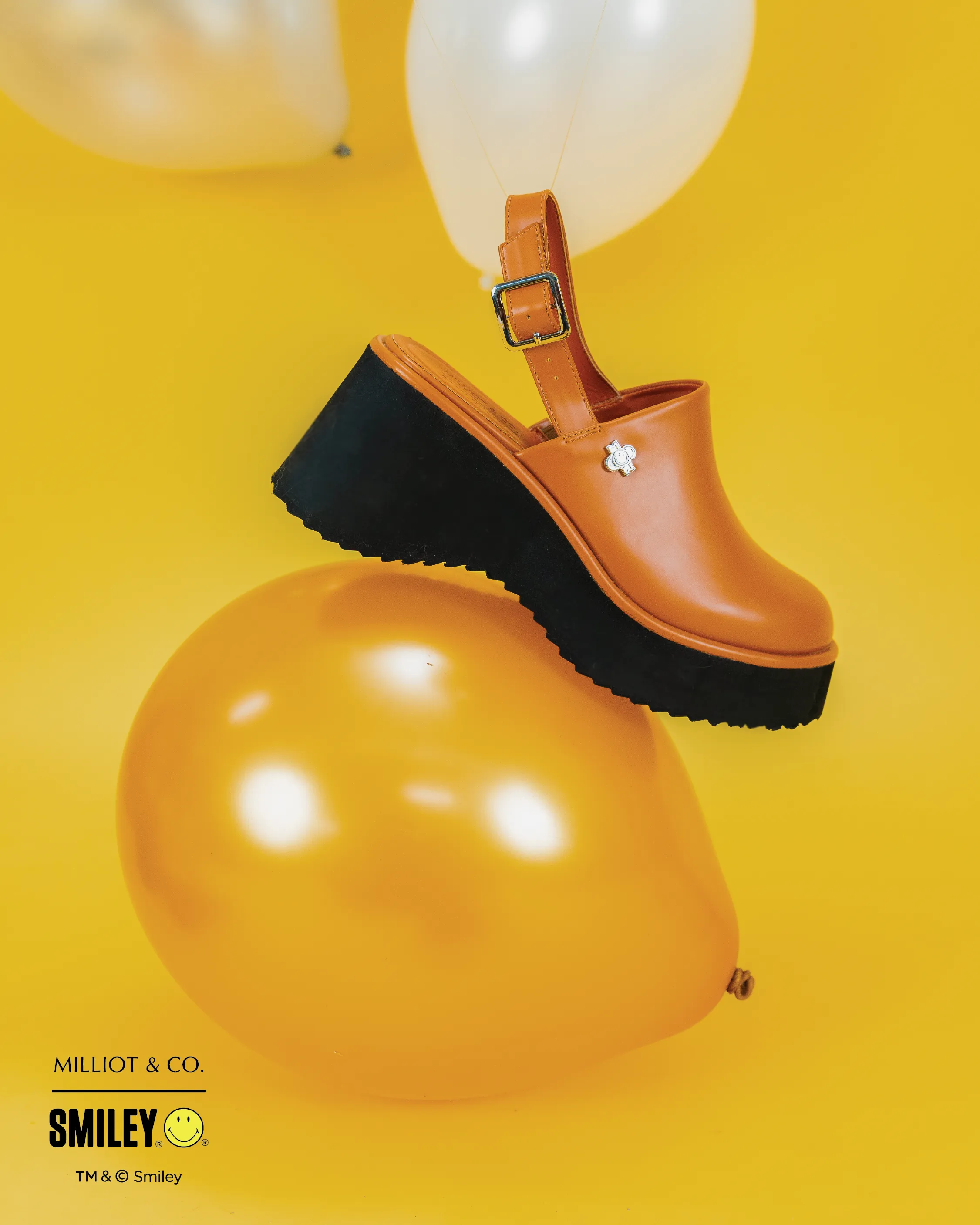 Be Happy Platform Clogs (Orange Red)