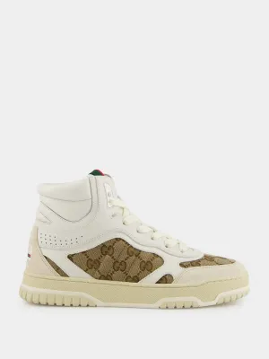 Beige GG Sweet Leather High-Top Sneakers