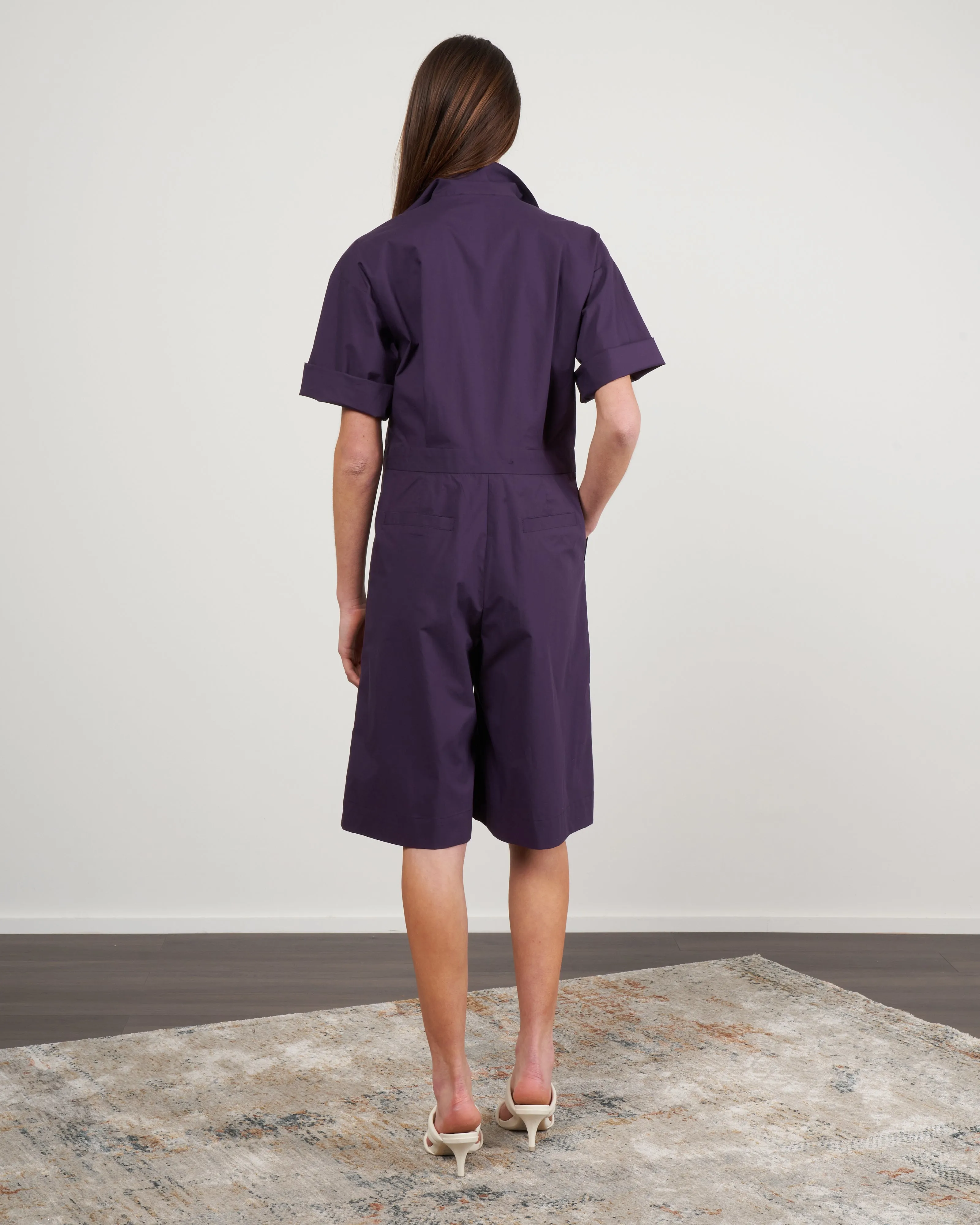 birk jumpsuit - eggplant