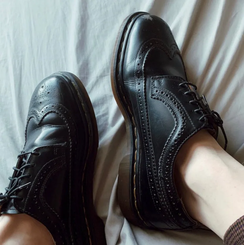 Black Brogue Oxfords