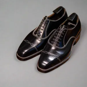 Black Leather Isolde Brogue Parisian Oxfords - Formal Shoes