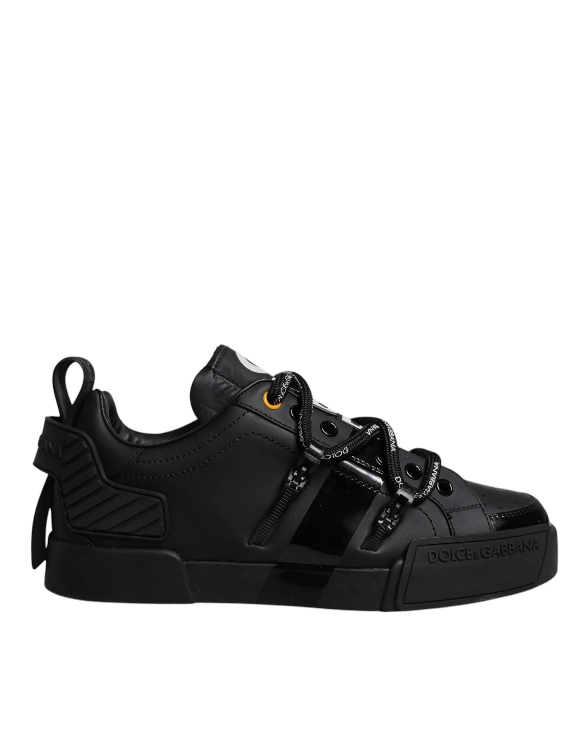 Black Low Top Portofino Men Sneakers Shoes