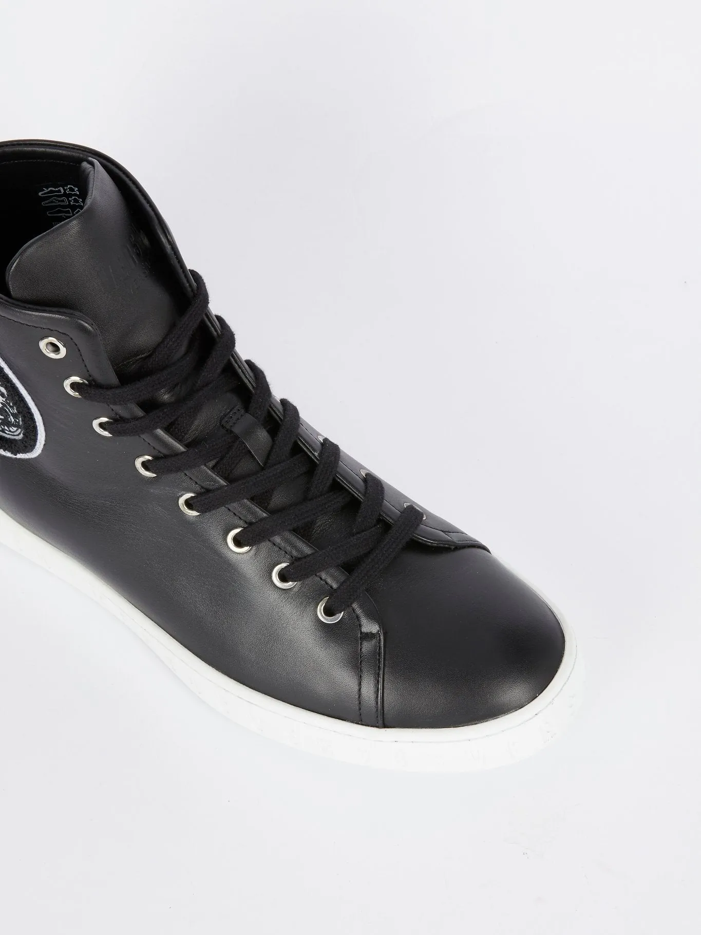 Black Monogram High Top Sneakers