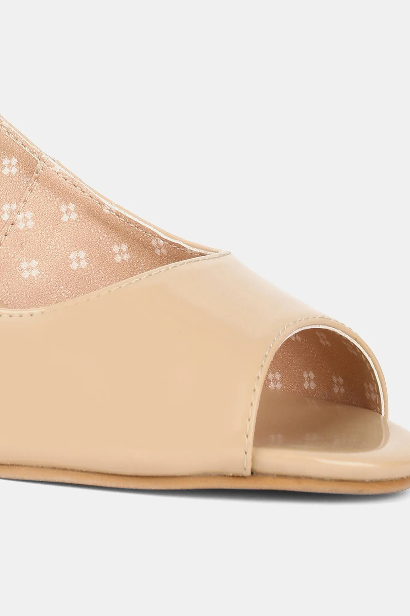 Blush Patent Round Toe Solid Stiletto - ZClara