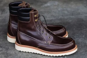Brown Leather Natalia Chunky Derby Boots - Hiking and Trekking Boots