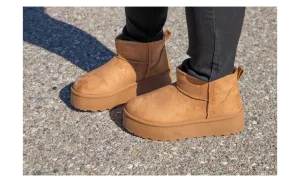 Camel Ugg dupe shortie boots