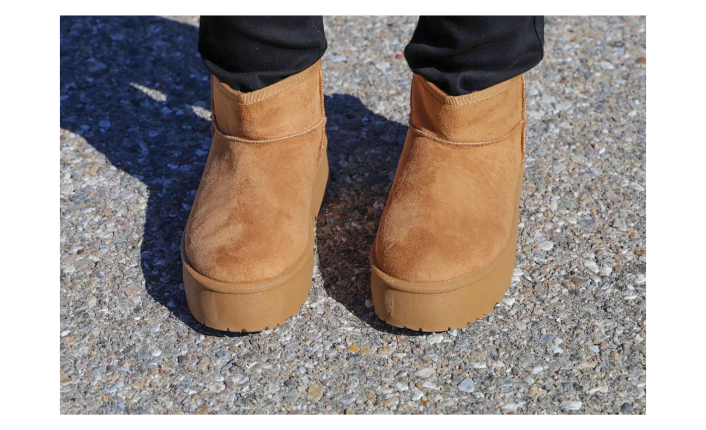 Camel Ugg dupe shortie boots
