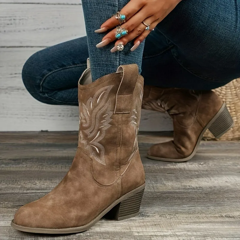Cavalera | Womens Leather Cowboy Boots – Western Style Cowgirl Boots for Festivals, Everyday Fashion & Country Looks UK