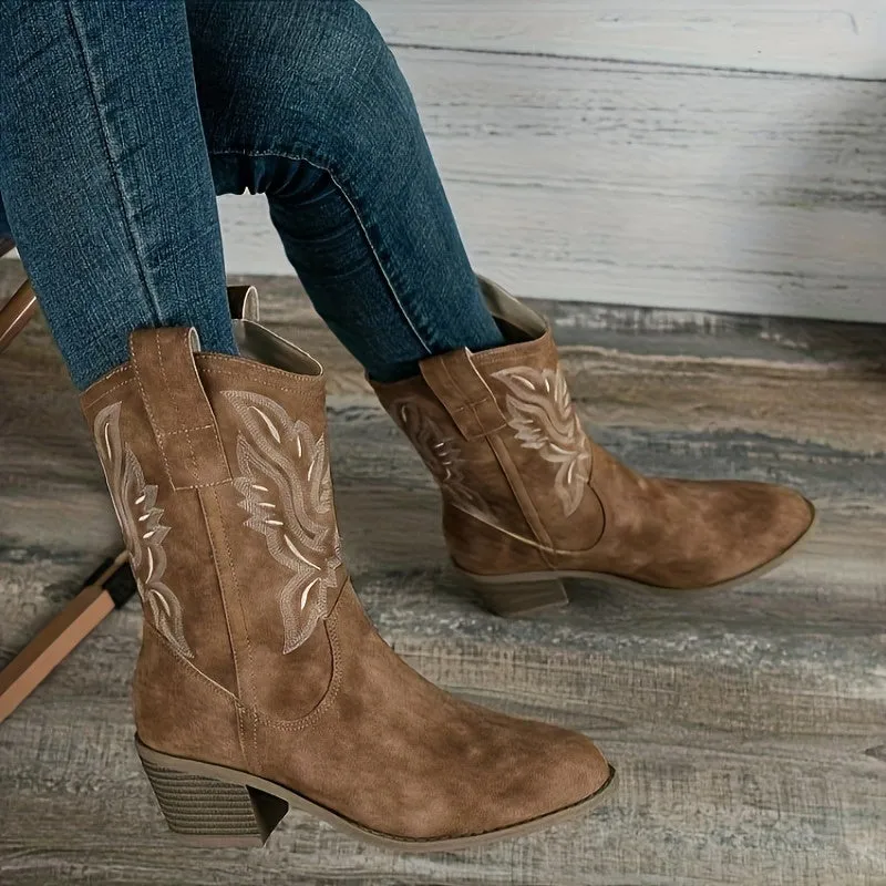 Cavalera | Womens Leather Cowboy Boots – Western Style Cowgirl Boots for Festivals, Everyday Fashion & Country Looks UK