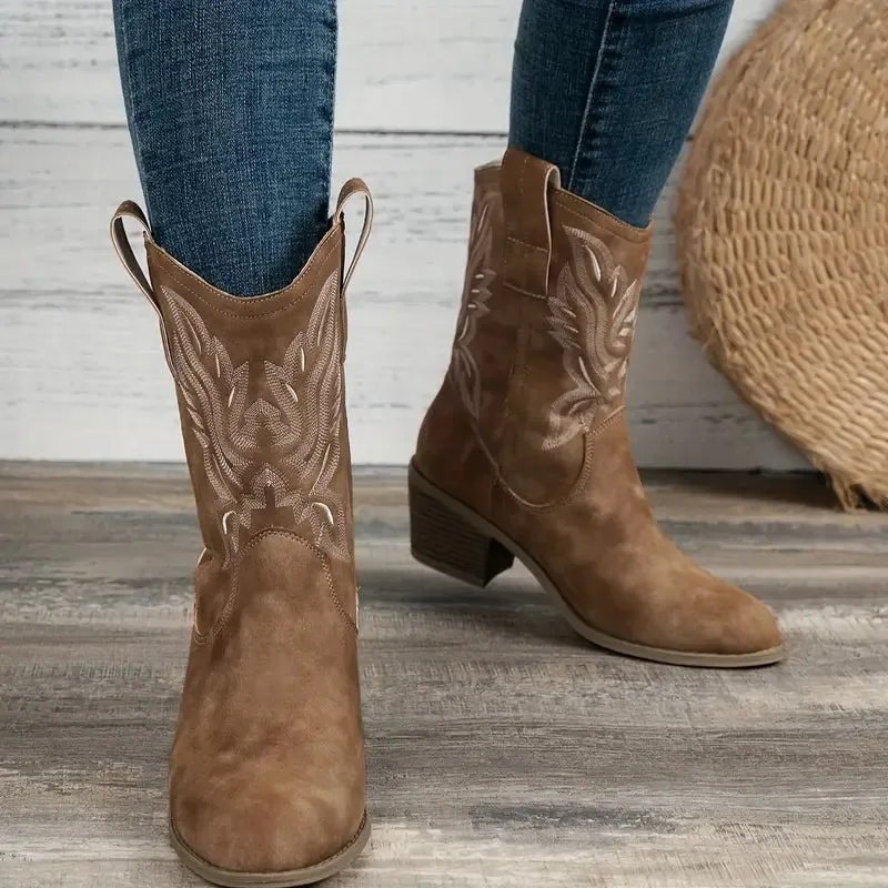 Cavalera | Womens Leather Cowboy Boots – Western Style Cowgirl Boots for Festivals, Everyday Fashion & Country Looks UK