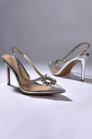Chantel Point Rhinestone Chain Stiletto Heels