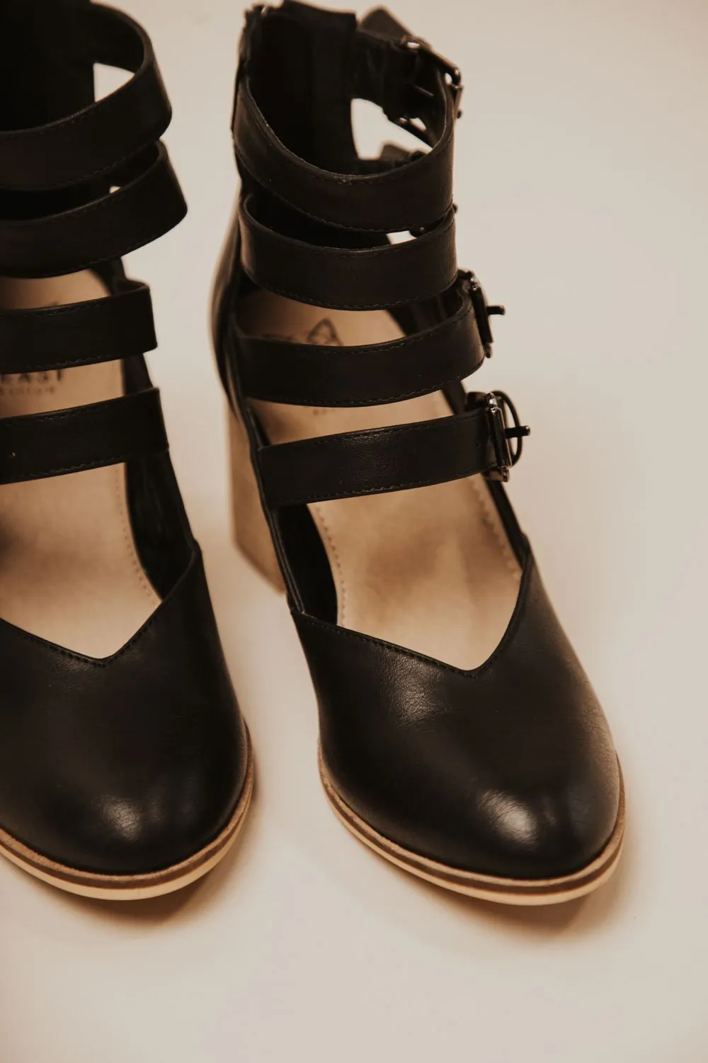 Claira Buckle Bootie in Black