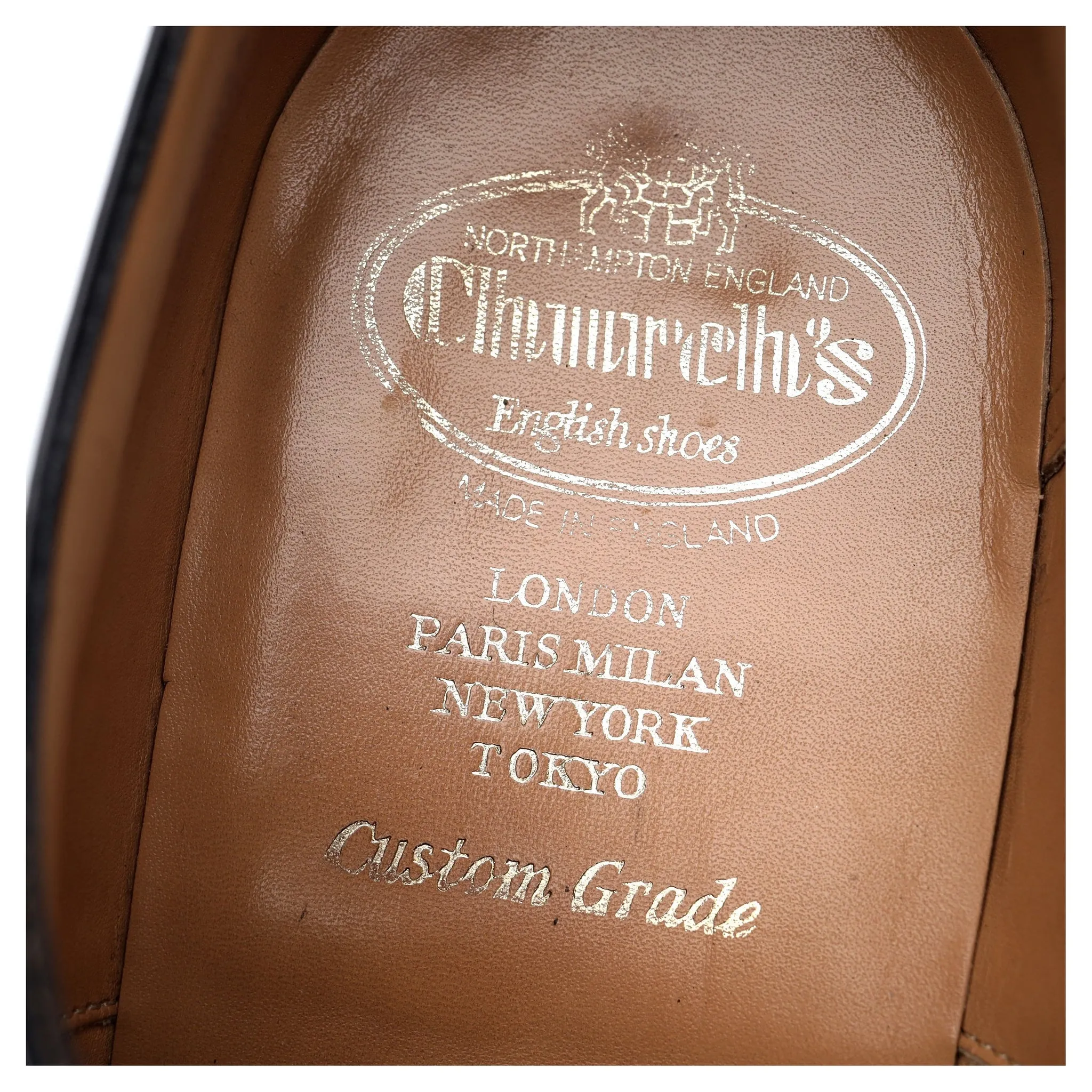 'Consul' Black Leather Oxford UK 10 F
