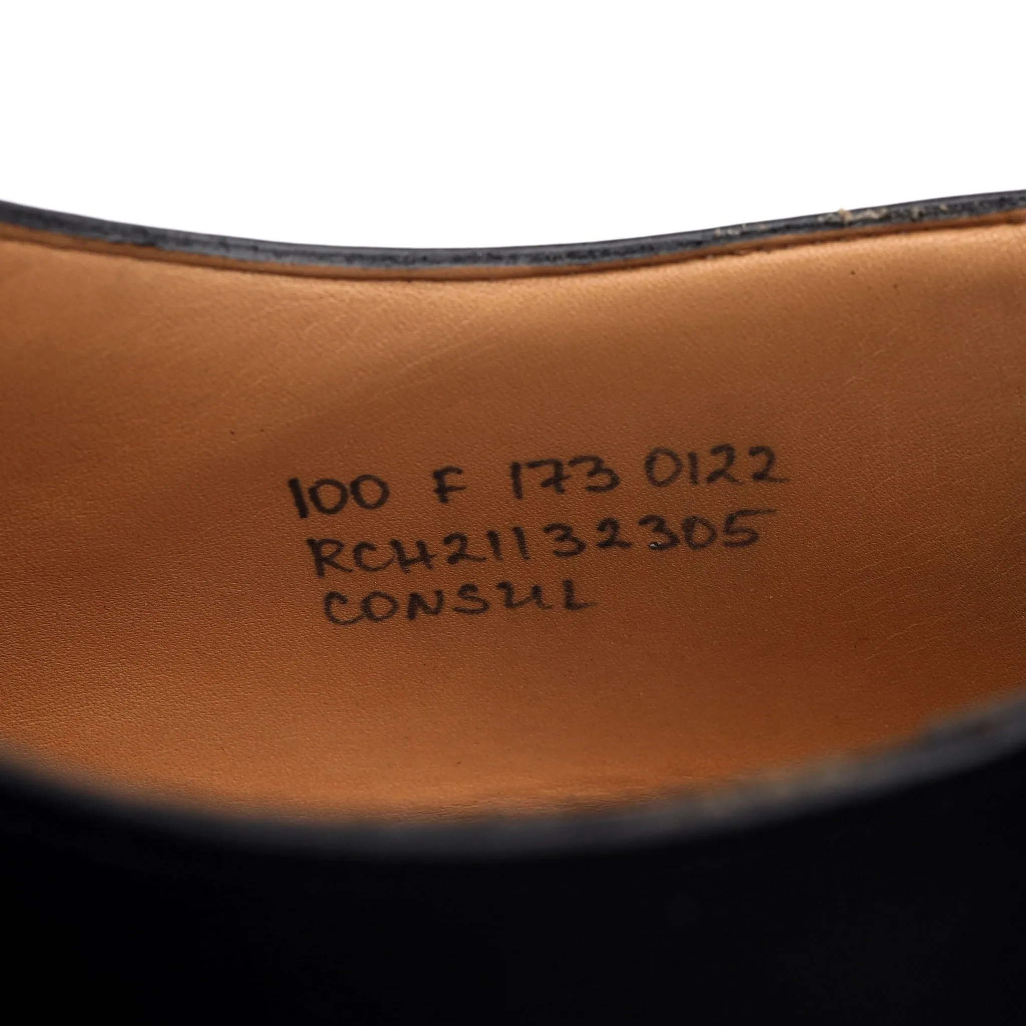 'Consul' Black Leather Oxford UK 10 F