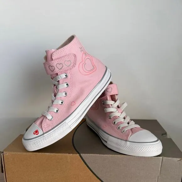 Converse Chuck Taylor Hi Top ‘Donut Glaze Heart’ Girls Sneakers - SZ 2 Y