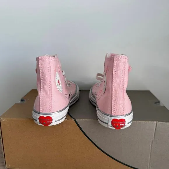 Converse Chuck Taylor Hi Top ‘Donut Glaze Heart’ Girls Sneakers - SZ 2 Y