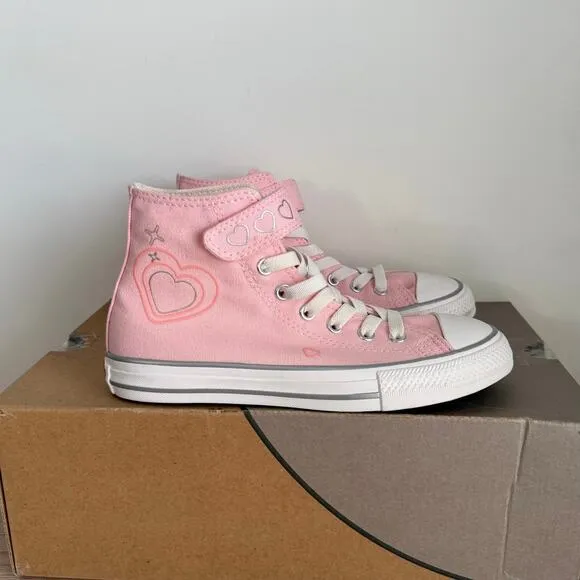 Converse Chuck Taylor Hi Top ‘Donut Glaze Heart’ Girls Sneakers - SZ 2 Y