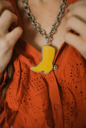 Cowboy Boot Necklace | Double Braided