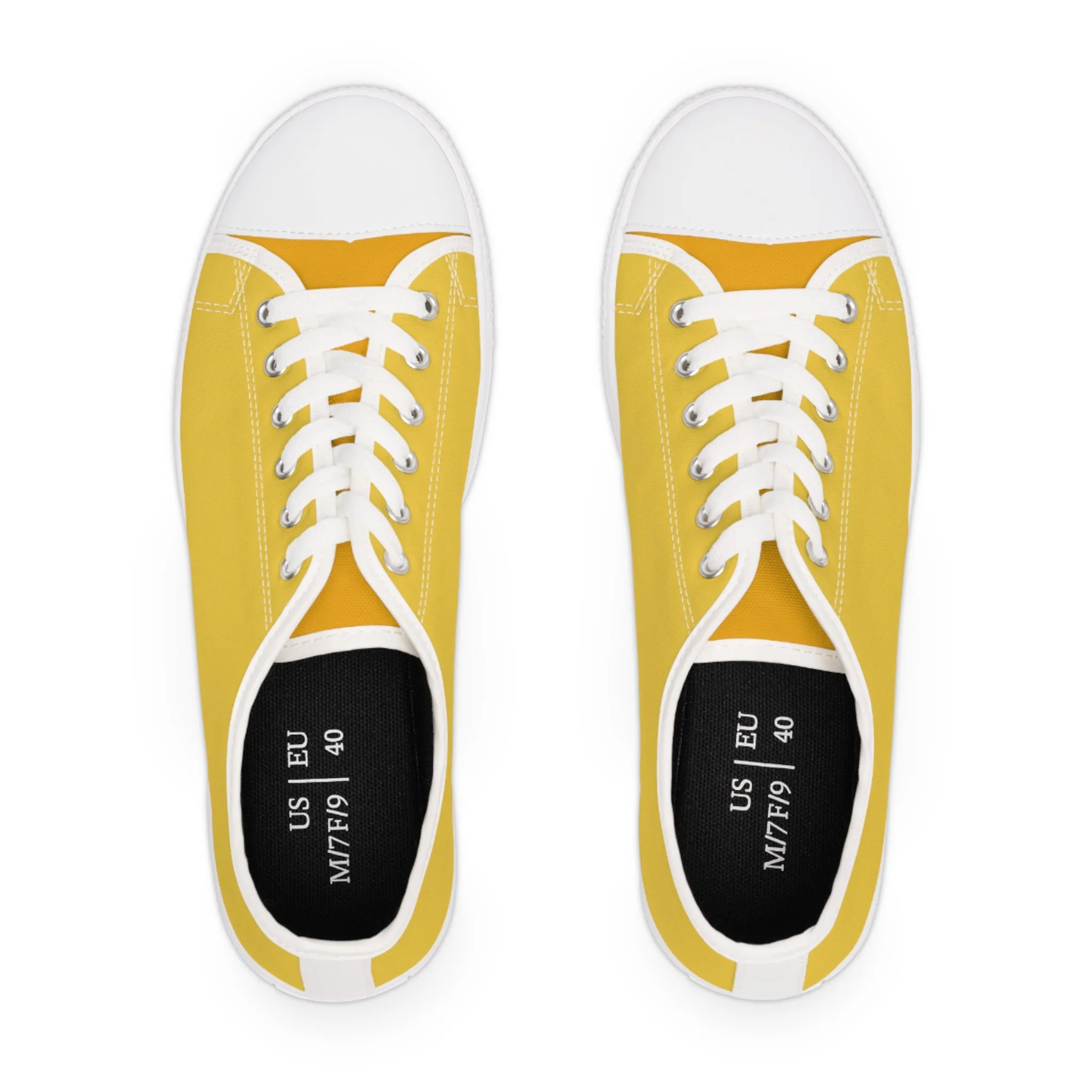 Daffodil Ladies Two-Tone Low Top Sneakers - Brighten Your Day – Where Sunny Vibes Meet Effortless Style!