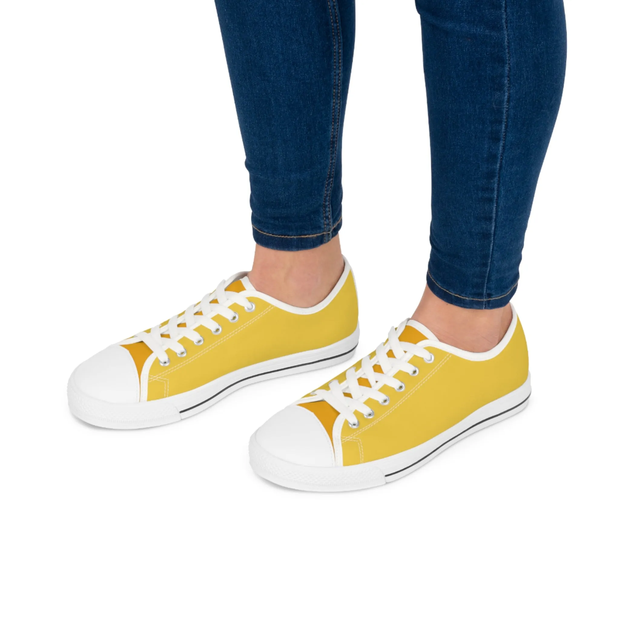 Daffodil Ladies Two-Tone Low Top Sneakers - Brighten Your Day – Where Sunny Vibes Meet Effortless Style!