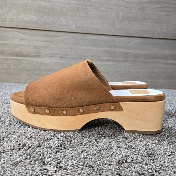 Dolce Vita Dorado Studded Mule Sandal in Saddle Suede NEW size 8.5